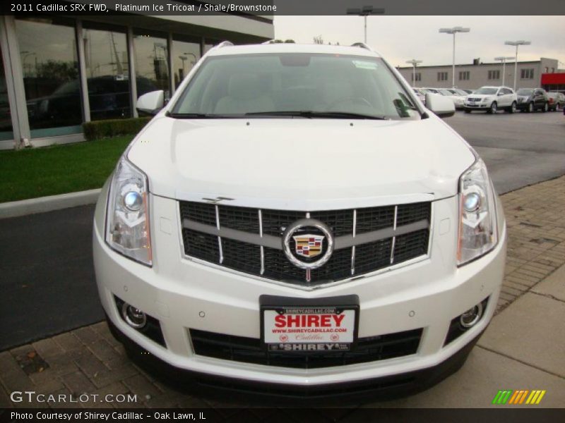 Platinum Ice Tricoat / Shale/Brownstone 2011 Cadillac SRX FWD