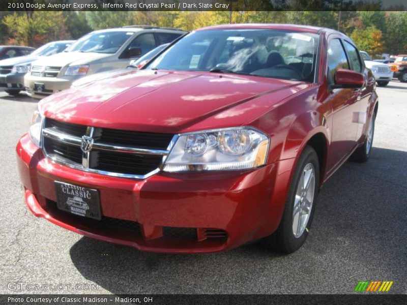 Inferno Red Crystal Pearl / Dark Slate Gray 2010 Dodge Avenger Express