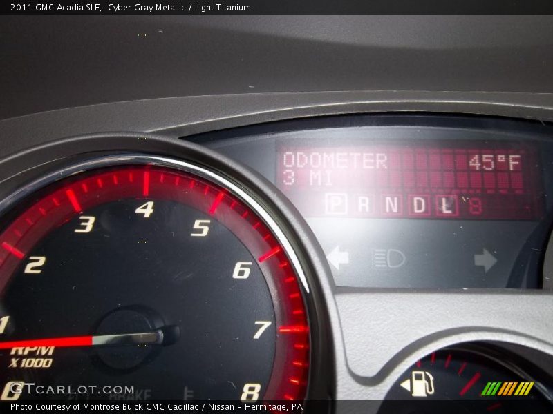 Cyber Gray Metallic / Light Titanium 2011 GMC Acadia SLE