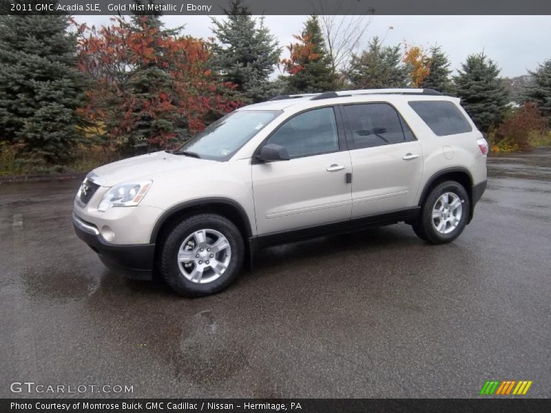 Gold Mist Metallic / Ebony 2011 GMC Acadia SLE
