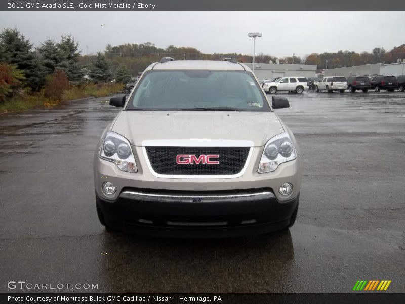 Gold Mist Metallic / Ebony 2011 GMC Acadia SLE
