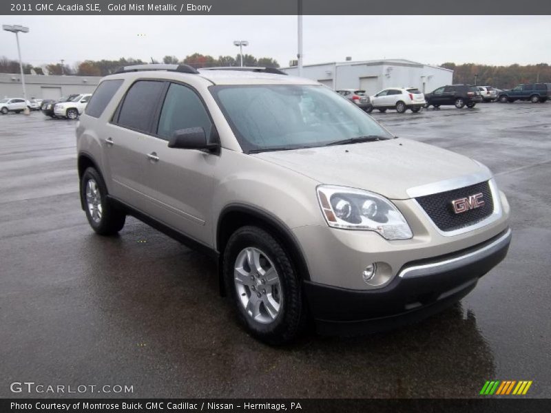 Gold Mist Metallic / Ebony 2011 GMC Acadia SLE