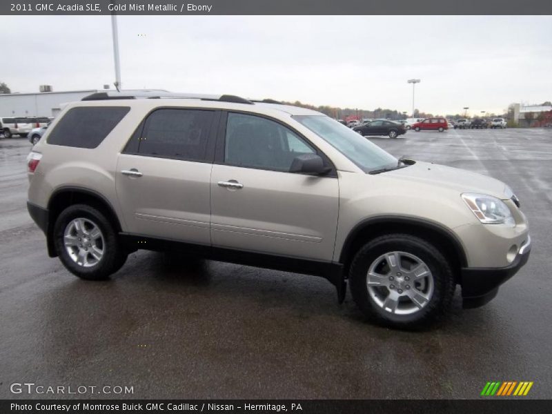 Gold Mist Metallic / Ebony 2011 GMC Acadia SLE