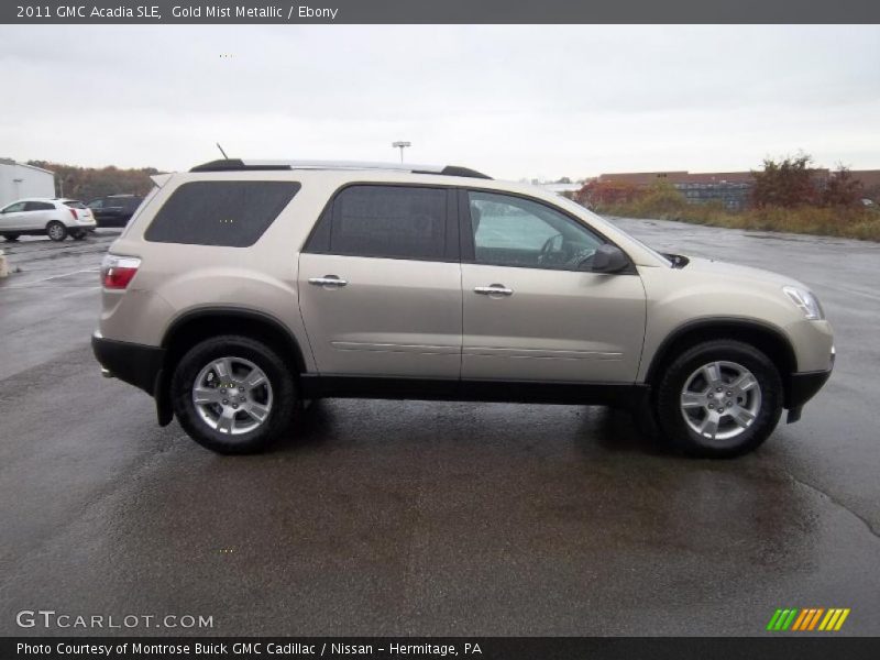 Gold Mist Metallic / Ebony 2011 GMC Acadia SLE