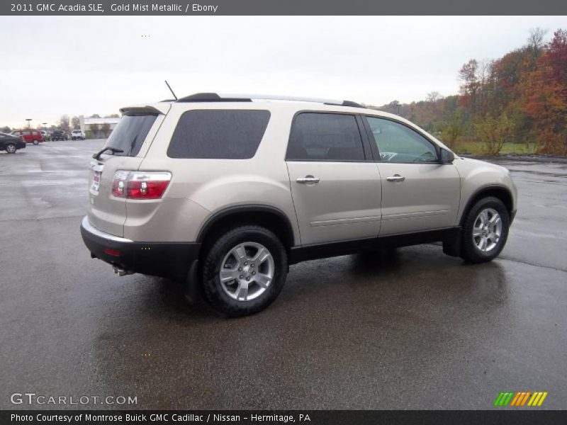 Gold Mist Metallic / Ebony 2011 GMC Acadia SLE