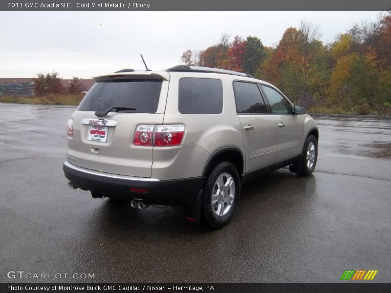 Gold Mist Metallic / Ebony 2011 GMC Acadia SLE