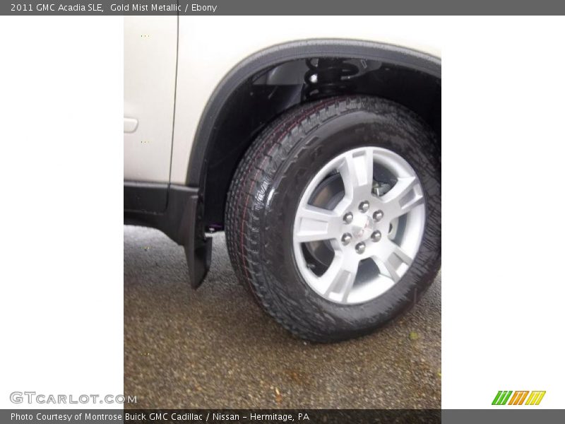 Gold Mist Metallic / Ebony 2011 GMC Acadia SLE