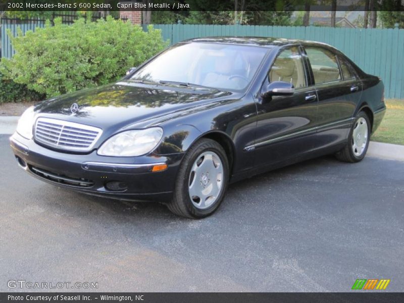 Capri Blue Metallic / Java 2002 Mercedes-Benz S 600 Sedan