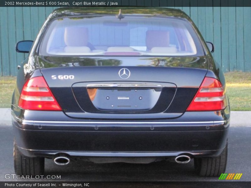 Capri Blue Metallic / Java 2002 Mercedes-Benz S 600 Sedan