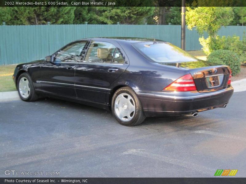 Capri Blue Metallic / Java 2002 Mercedes-Benz S 600 Sedan