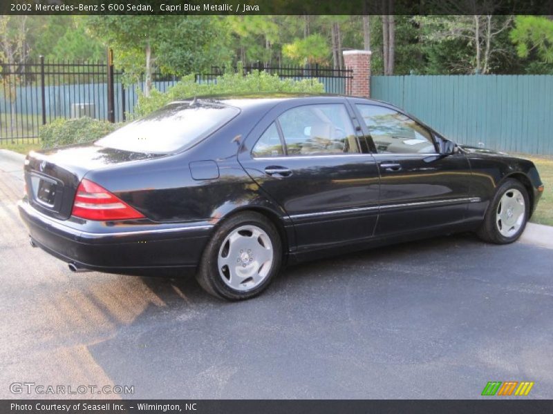 Capri Blue Metallic / Java 2002 Mercedes-Benz S 600 Sedan