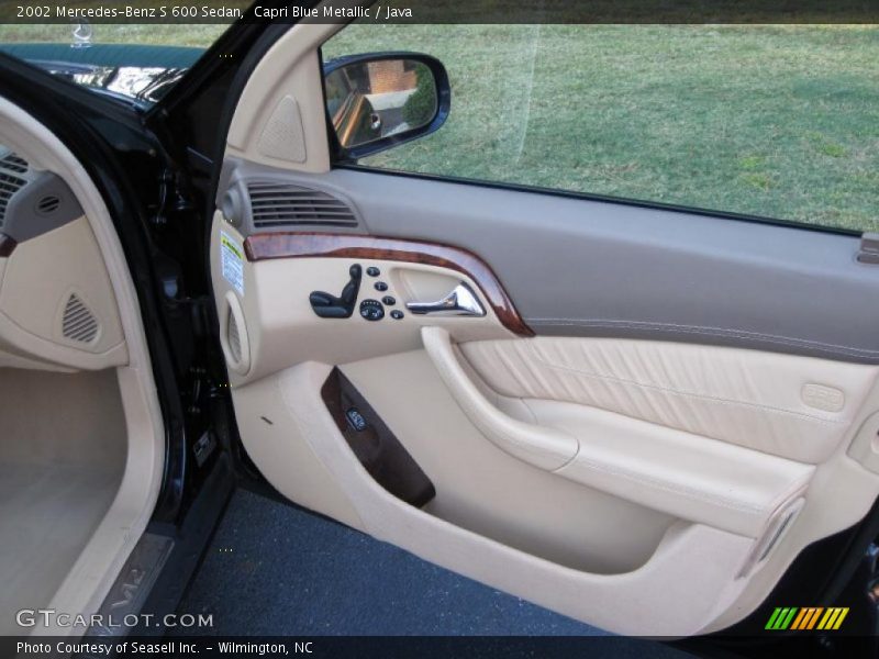 Capri Blue Metallic / Java 2002 Mercedes-Benz S 600 Sedan