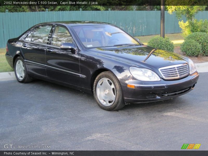Capri Blue Metallic / Java 2002 Mercedes-Benz S 600 Sedan