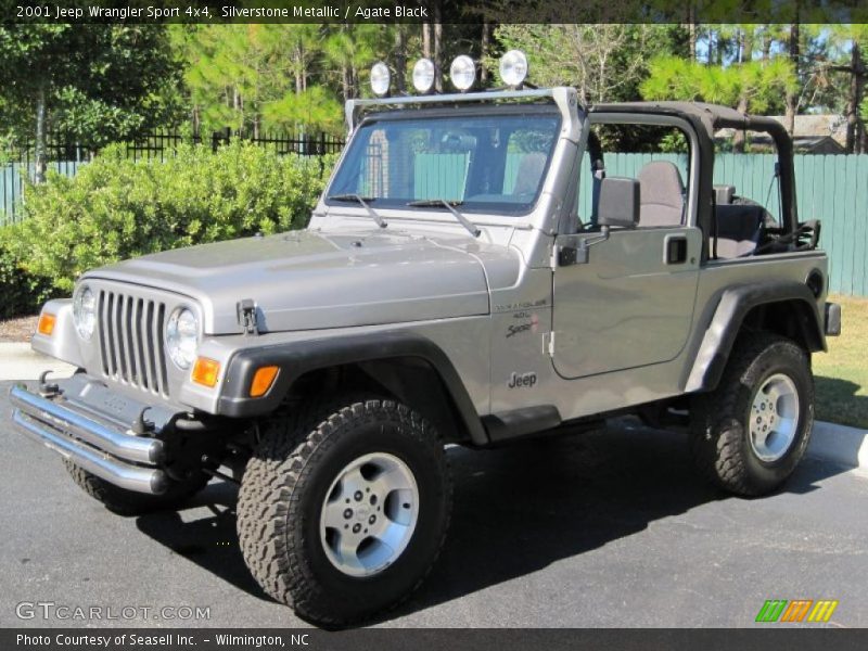 Silverstone Metallic / Agate Black 2001 Jeep Wrangler Sport 4x4
