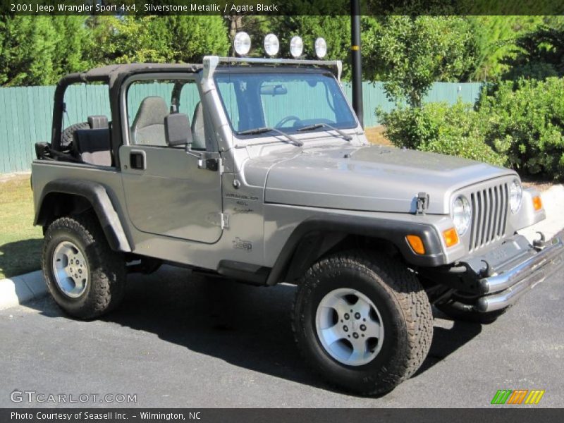 Silverstone Metallic / Agate Black 2001 Jeep Wrangler Sport 4x4
