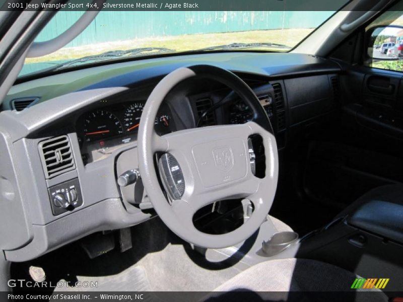 Silverstone Metallic / Agate Black 2001 Jeep Wrangler Sport 4x4
