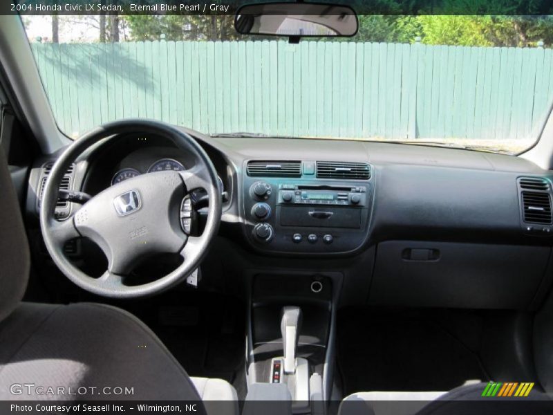 Eternal Blue Pearl / Gray 2004 Honda Civic LX Sedan