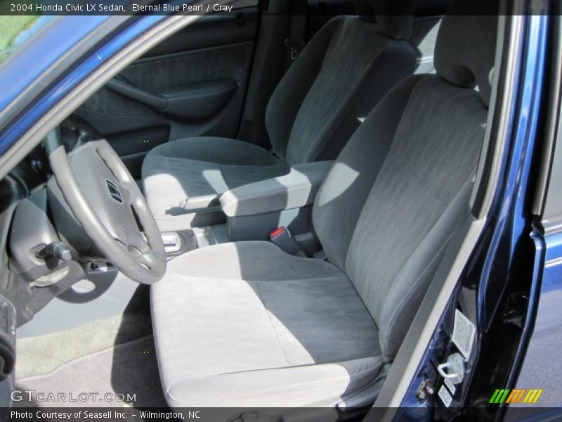 Eternal Blue Pearl / Gray 2004 Honda Civic LX Sedan