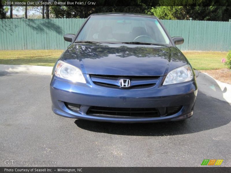 Eternal Blue Pearl / Gray 2004 Honda Civic LX Sedan