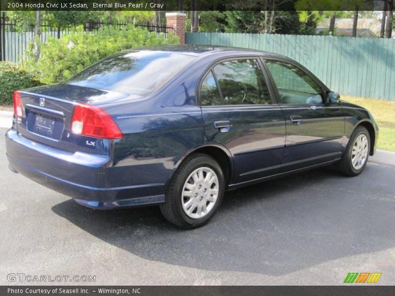 Eternal Blue Pearl / Gray 2004 Honda Civic LX Sedan