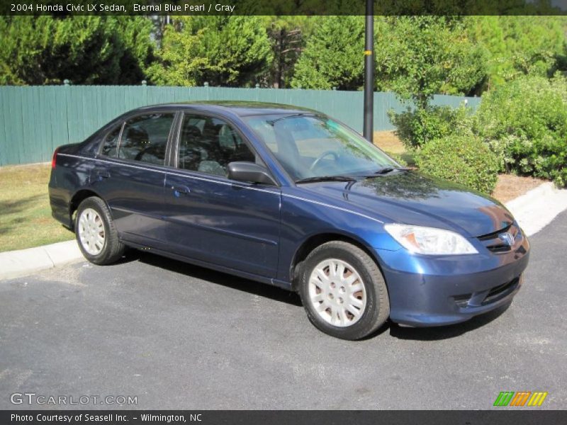 Eternal Blue Pearl / Gray 2004 Honda Civic LX Sedan