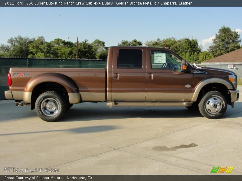 Golden Bronze Metallic / Chaparral Leather 2011 Ford F350 Super Duty King Ranch Crew Cab 4x4 Dually