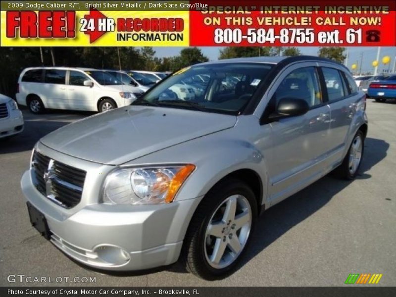 Bright Silver Metallic / Dark Slate Gray/Blue 2009 Dodge Caliber R/T