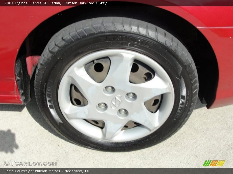 Crimson Dark Red / Gray 2004 Hyundai Elantra GLS Sedan