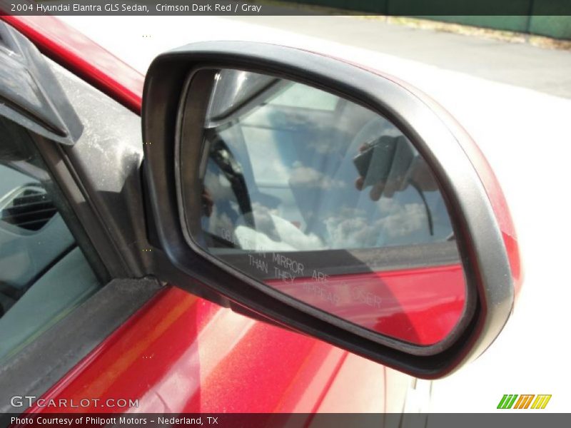 Crimson Dark Red / Gray 2004 Hyundai Elantra GLS Sedan