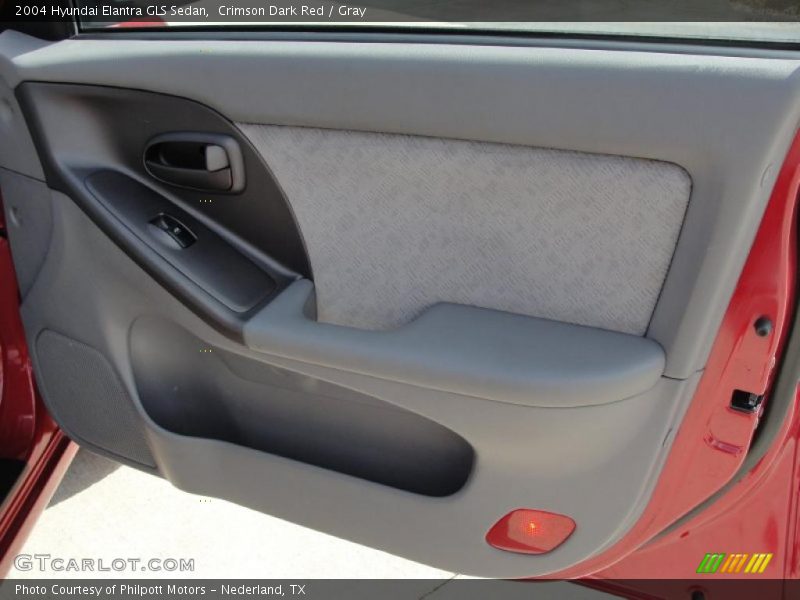 Crimson Dark Red / Gray 2004 Hyundai Elantra GLS Sedan