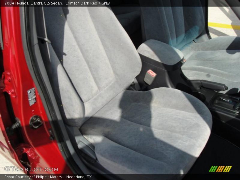 Crimson Dark Red / Gray 2004 Hyundai Elantra GLS Sedan