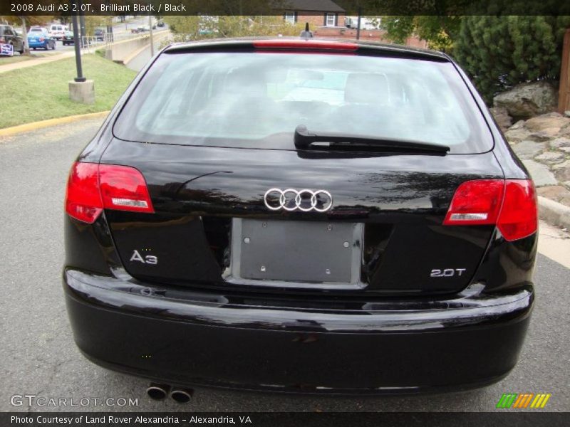 Brilliant Black / Black 2008 Audi A3 2.0T