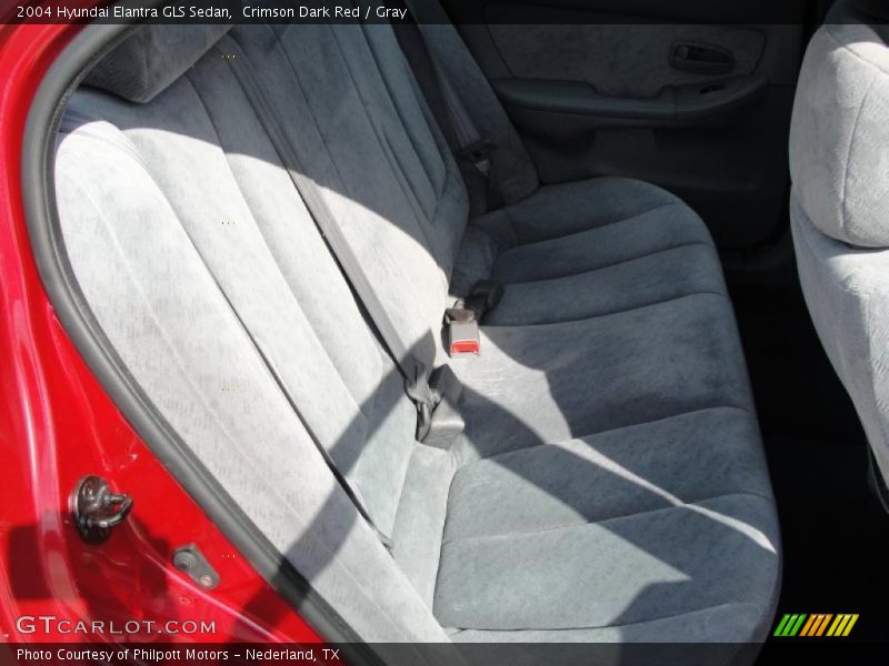 Crimson Dark Red / Gray 2004 Hyundai Elantra GLS Sedan