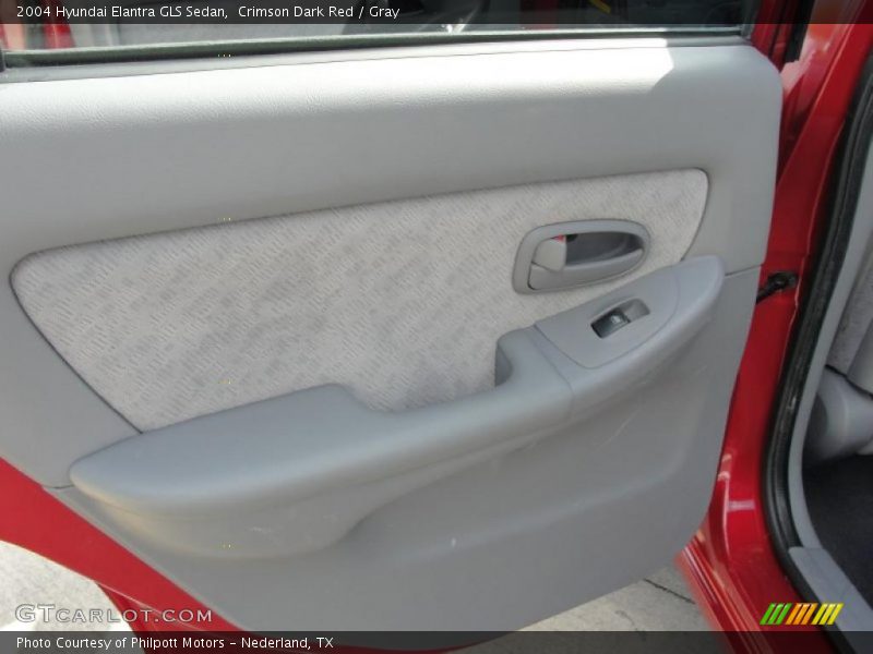 Crimson Dark Red / Gray 2004 Hyundai Elantra GLS Sedan