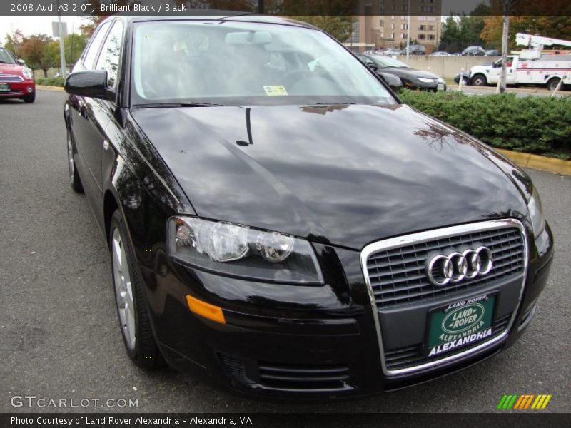 Brilliant Black / Black 2008 Audi A3 2.0T