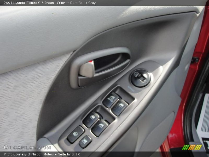 Crimson Dark Red / Gray 2004 Hyundai Elantra GLS Sedan