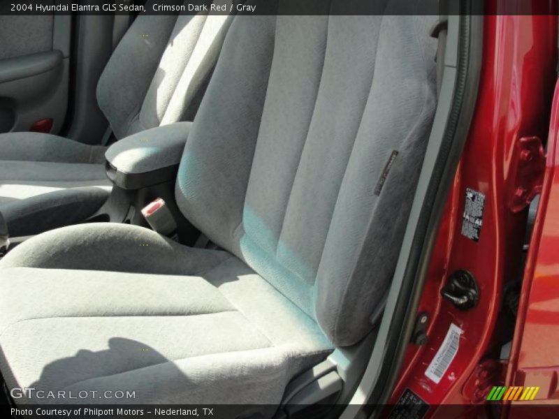 Crimson Dark Red / Gray 2004 Hyundai Elantra GLS Sedan