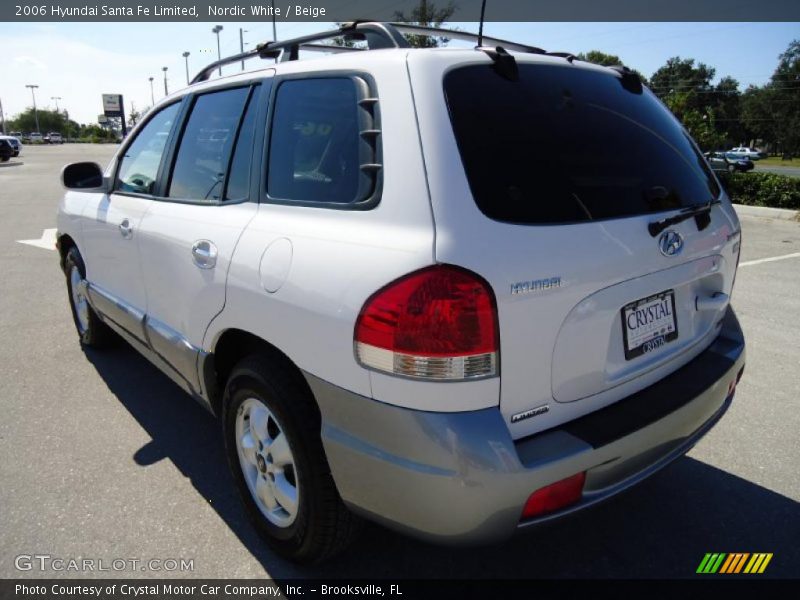 Nordic White / Beige 2006 Hyundai Santa Fe Limited