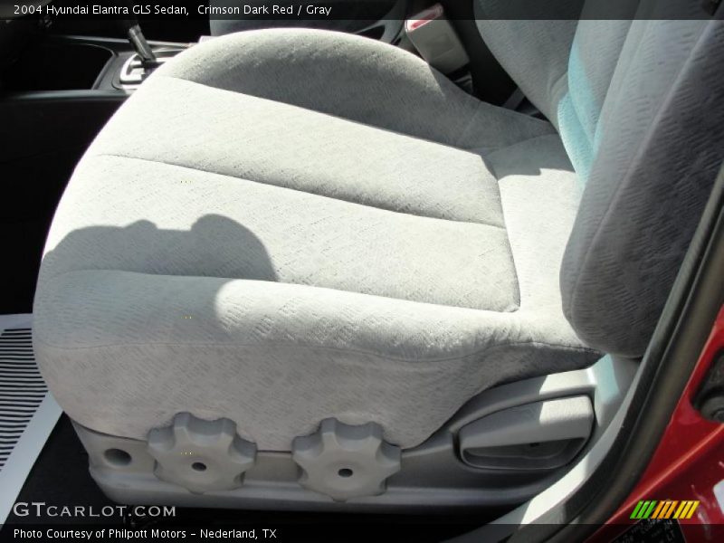 Crimson Dark Red / Gray 2004 Hyundai Elantra GLS Sedan
