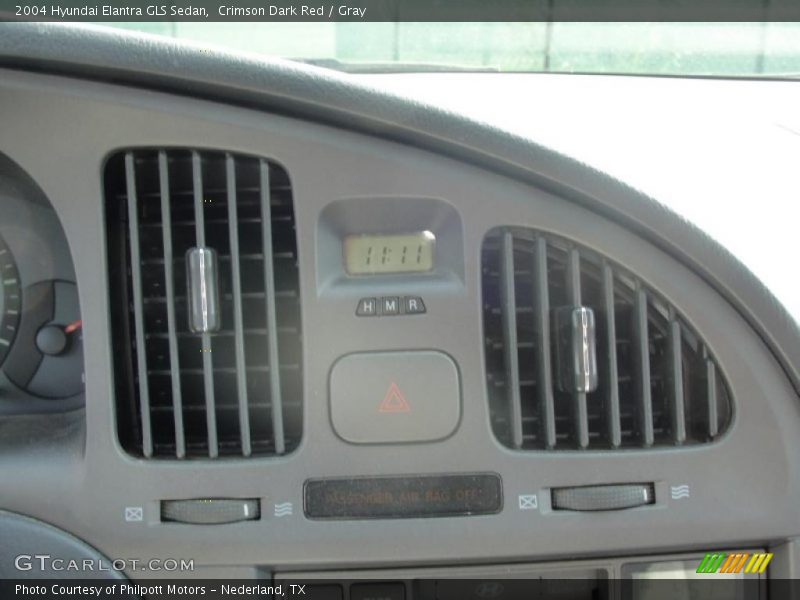 Crimson Dark Red / Gray 2004 Hyundai Elantra GLS Sedan