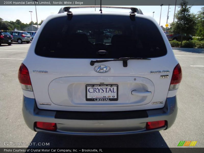 Nordic White / Beige 2006 Hyundai Santa Fe Limited