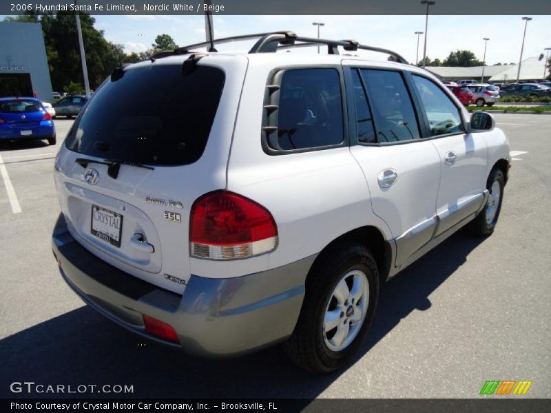 Nordic White / Beige 2006 Hyundai Santa Fe Limited