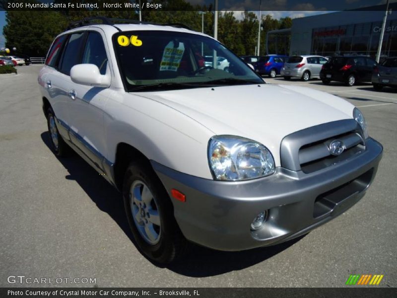 Nordic White / Beige 2006 Hyundai Santa Fe Limited