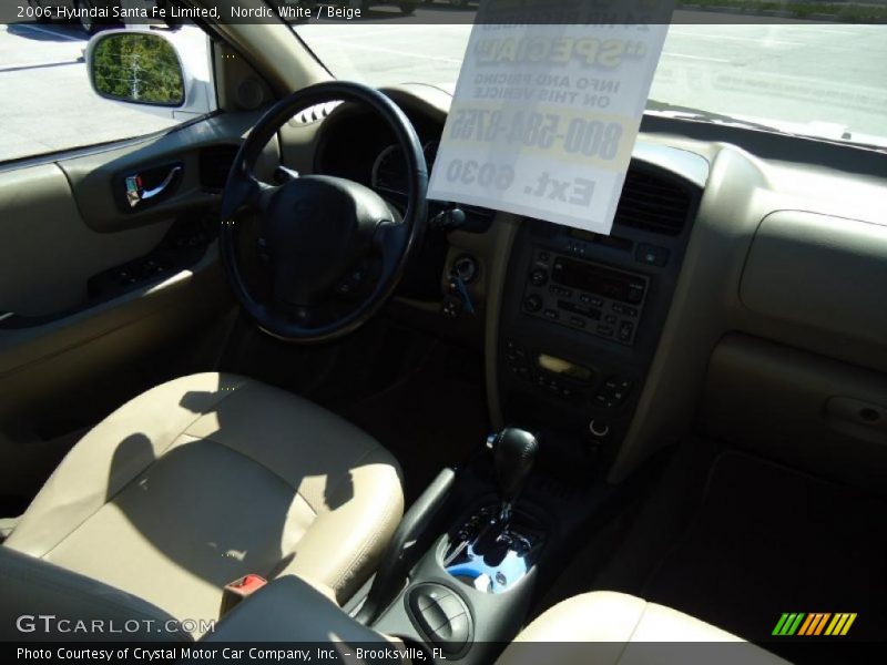 Nordic White / Beige 2006 Hyundai Santa Fe Limited