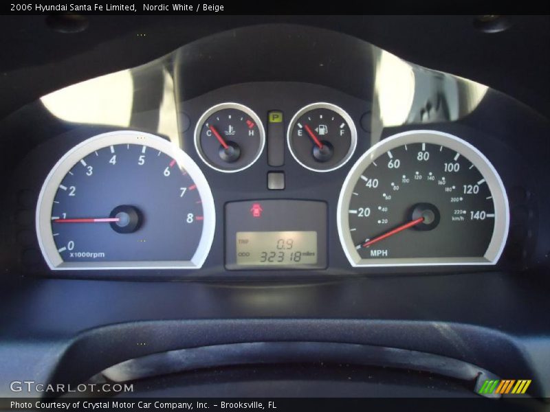 Nordic White / Beige 2006 Hyundai Santa Fe Limited