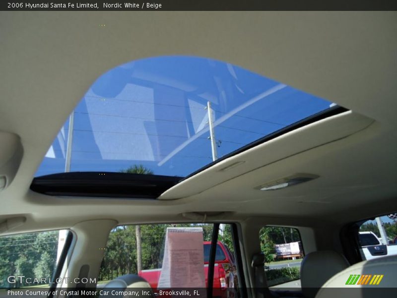 Nordic White / Beige 2006 Hyundai Santa Fe Limited