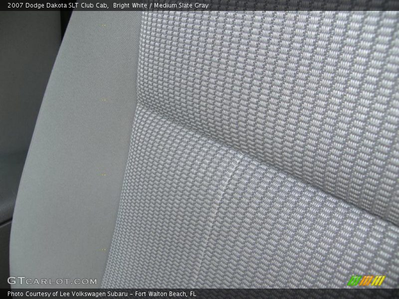Bright White / Medium Slate Gray 2007 Dodge Dakota SLT Club Cab