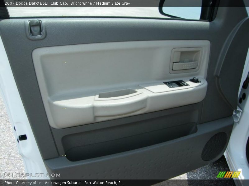 Bright White / Medium Slate Gray 2007 Dodge Dakota SLT Club Cab