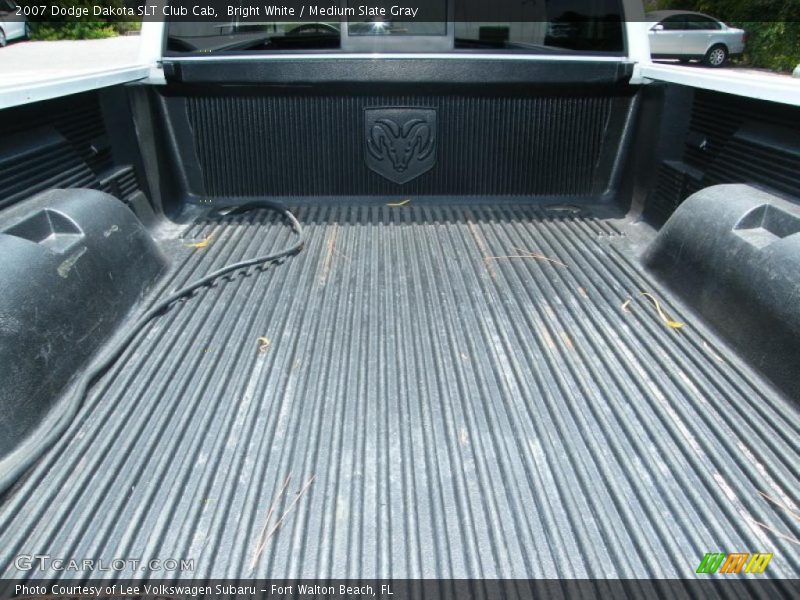 Bright White / Medium Slate Gray 2007 Dodge Dakota SLT Club Cab