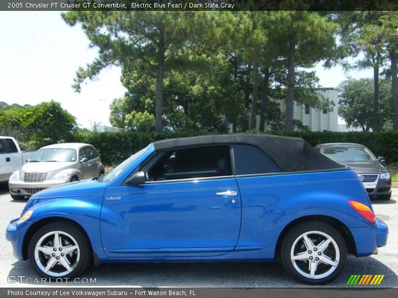 Electric Blue Pearl / Dark Slate Gray 2005 Chrysler PT Cruiser GT Convertible